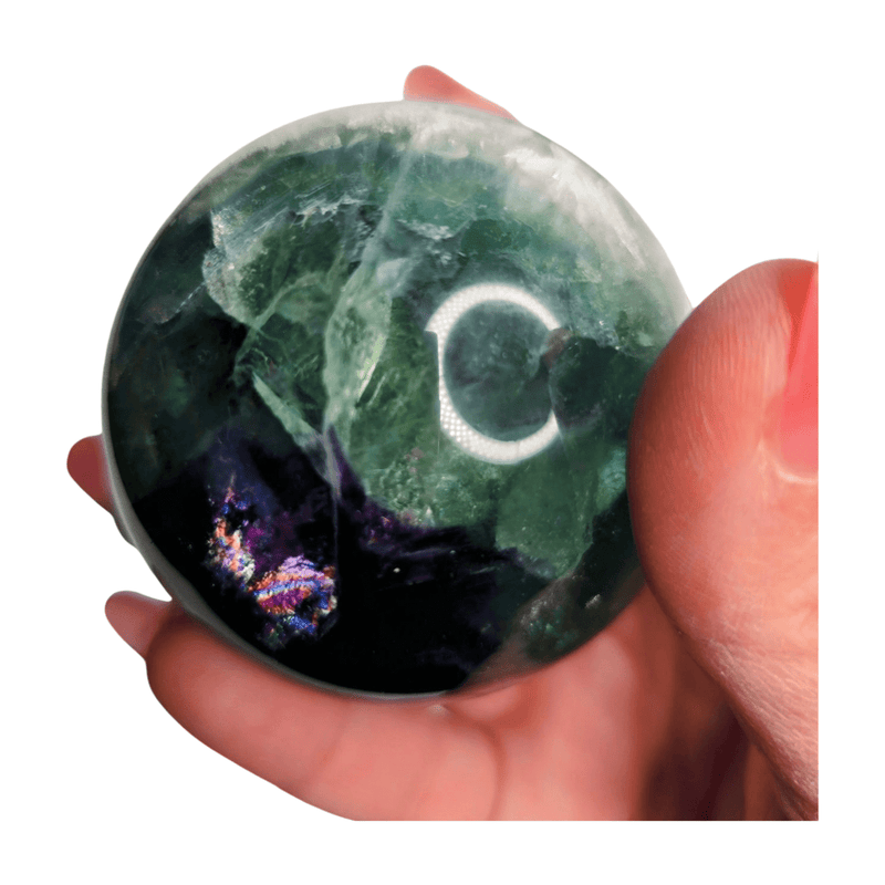 Fluorite Feather Sphere