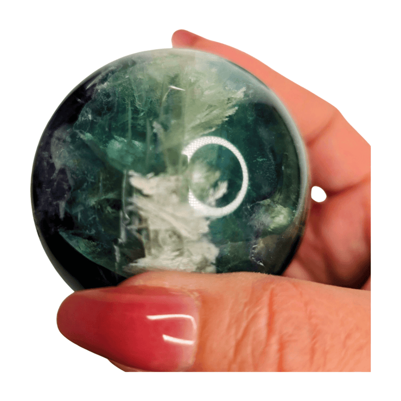 Fluorite Feather Sphere