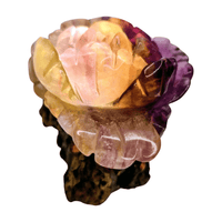 Candy Fluorite Rose with Lamp