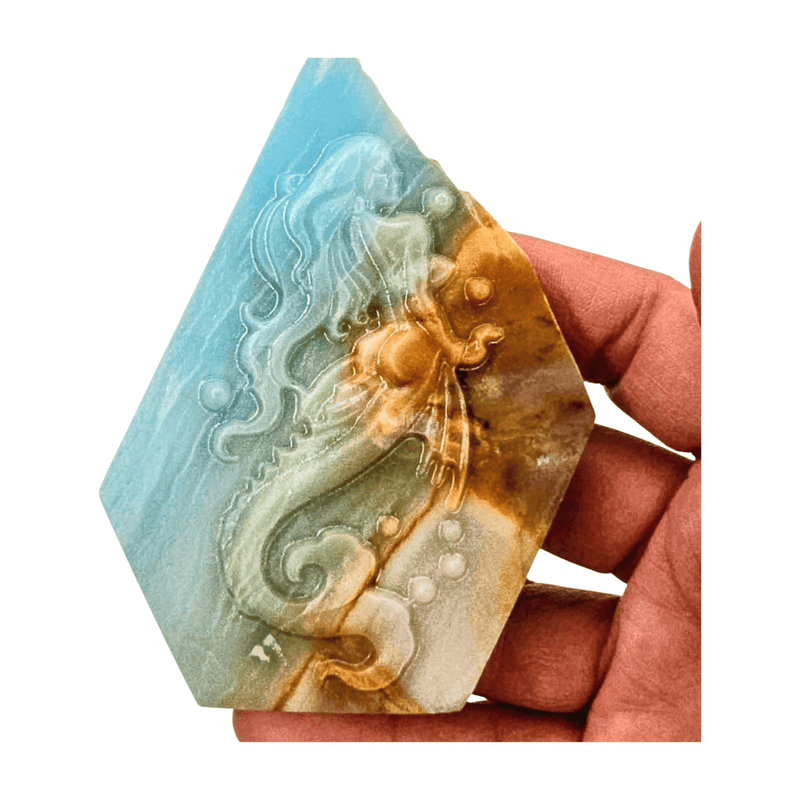 Amazonite Mermaid Size Reference