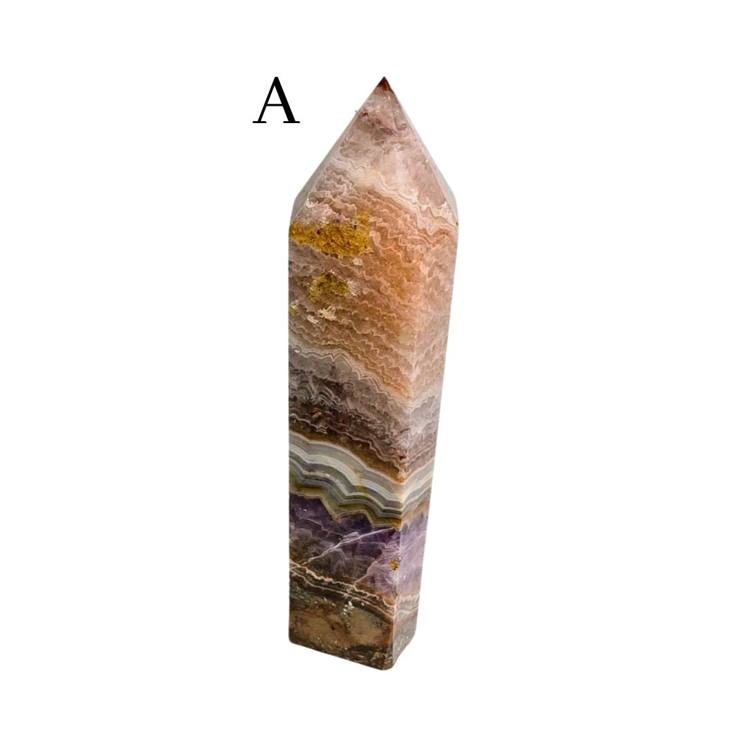 Amethyst Crazy Lace Agate Tower - Large