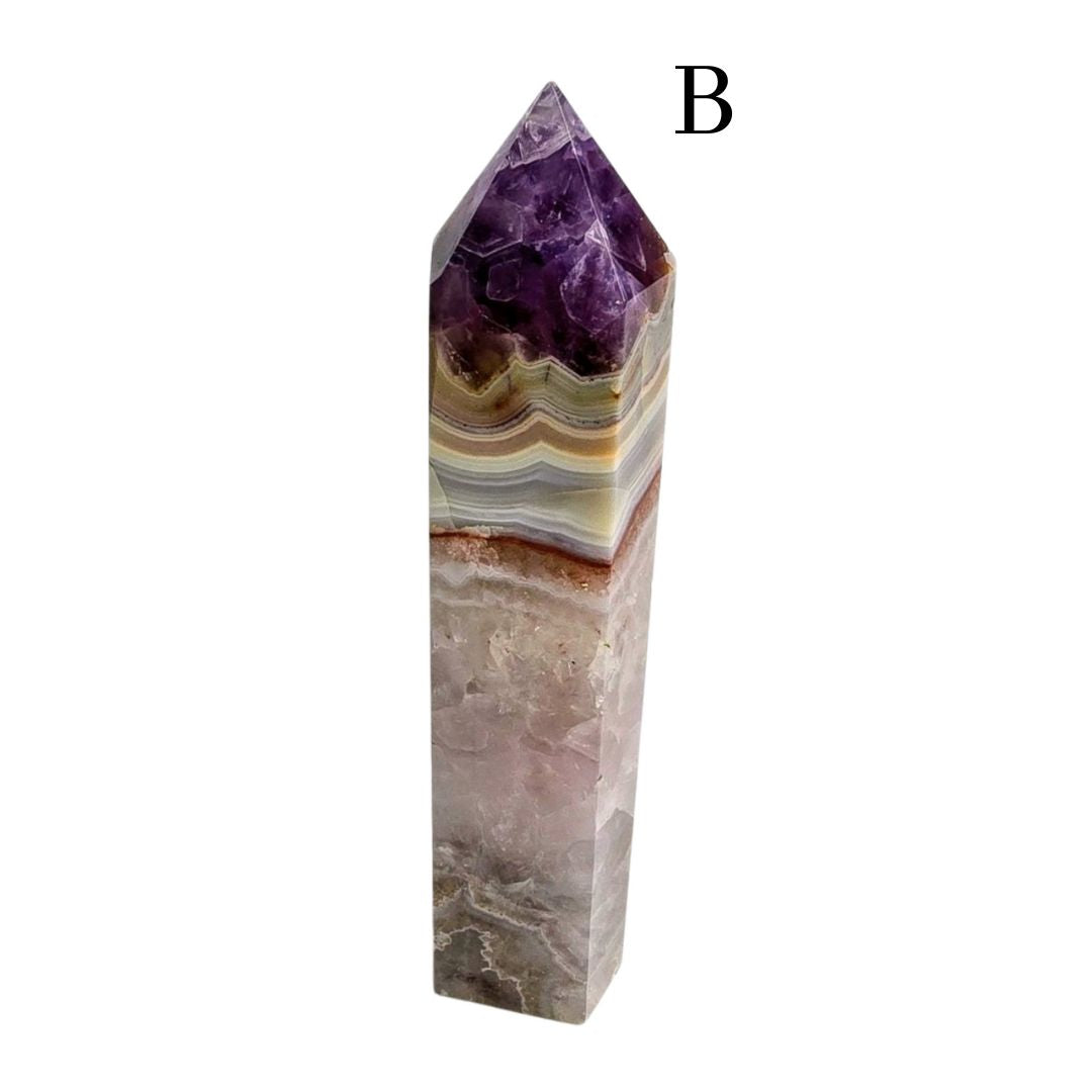 Amethyst Crazy Lace Agate Tower - Large