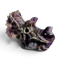 Amethyst Triceratops Skull
