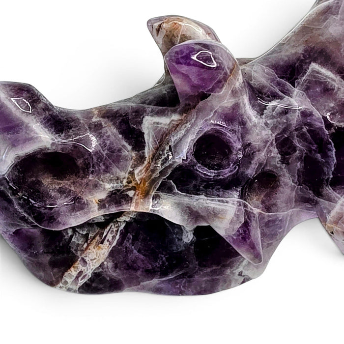 Amethyst Triceratops Skull