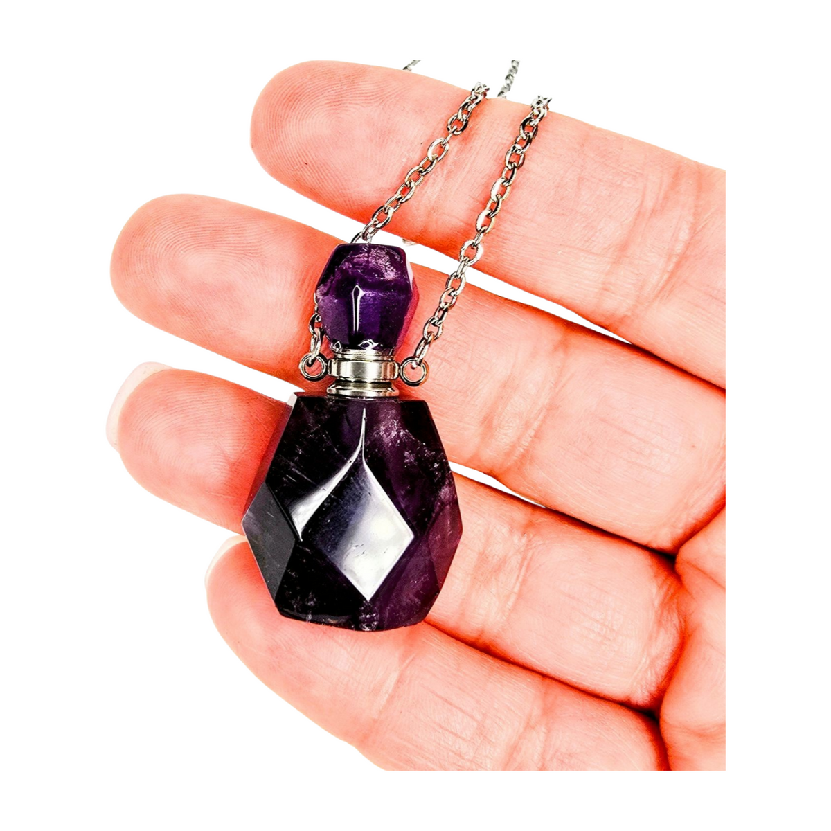 Crystal Bottle Pendant (24 inches)