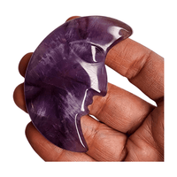 Trapiche Amethyst Carving - Moon
