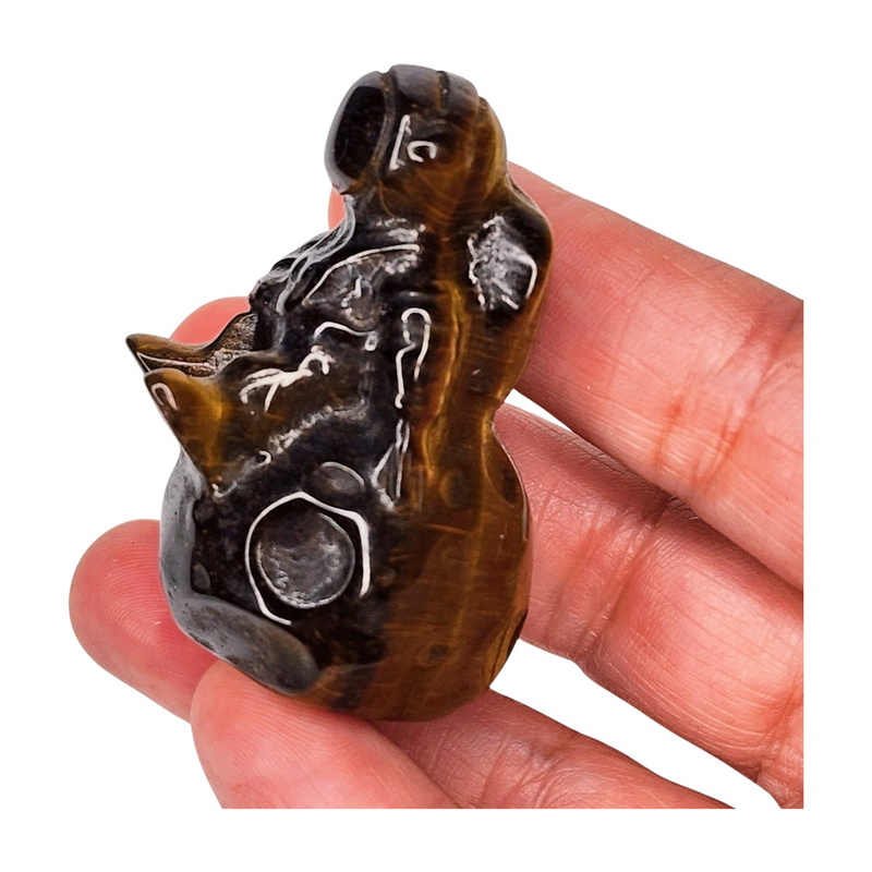 Astronaut on Moon (Tiger's Eye or Strawberry Quartz)