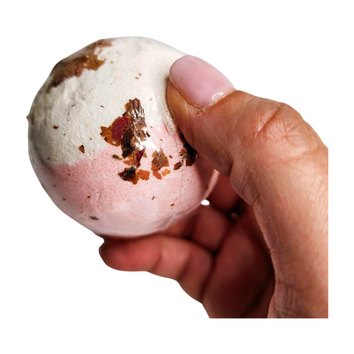 Passion Bath Bomb with Rose Quartz Tumble