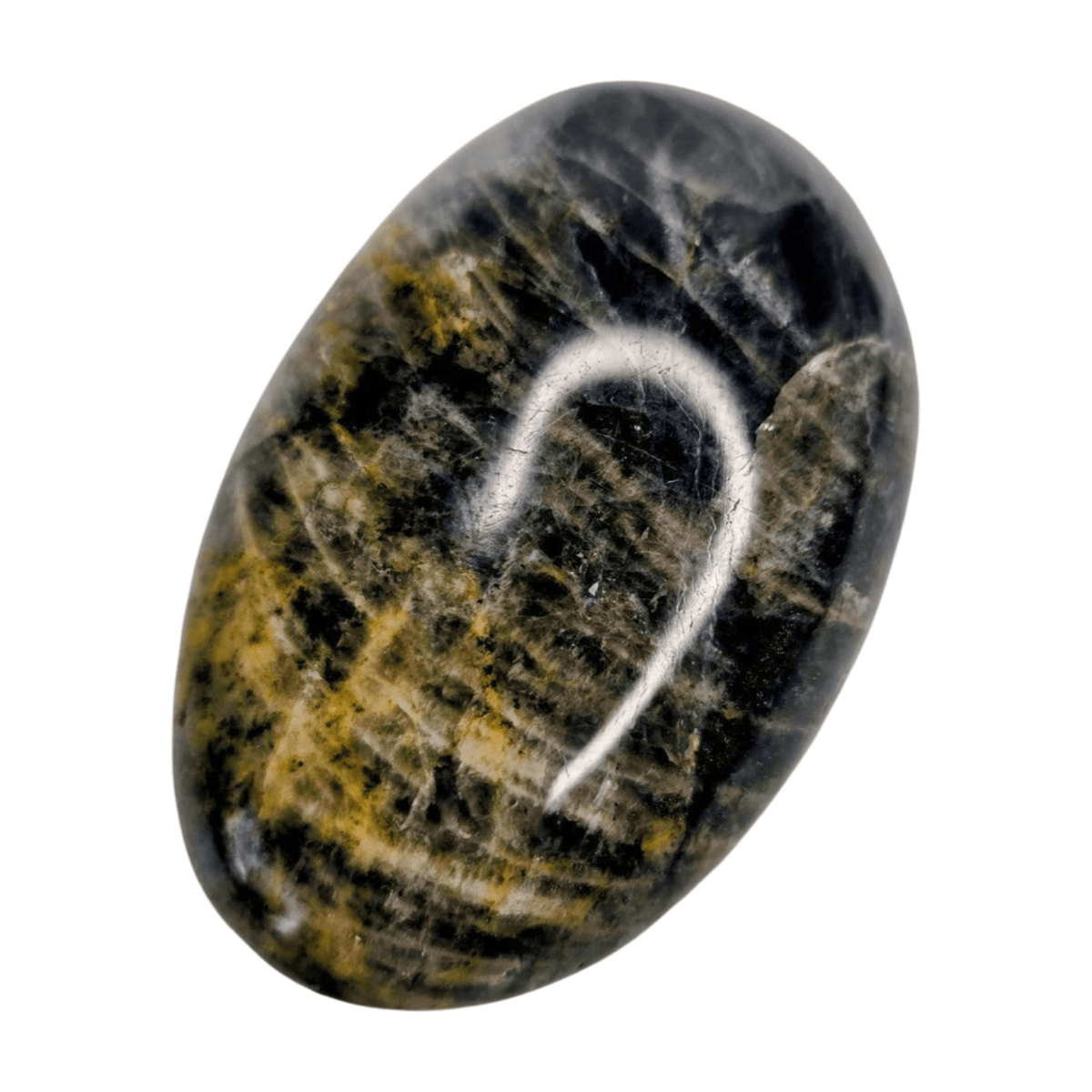 Black Moonstone Palm Stone
