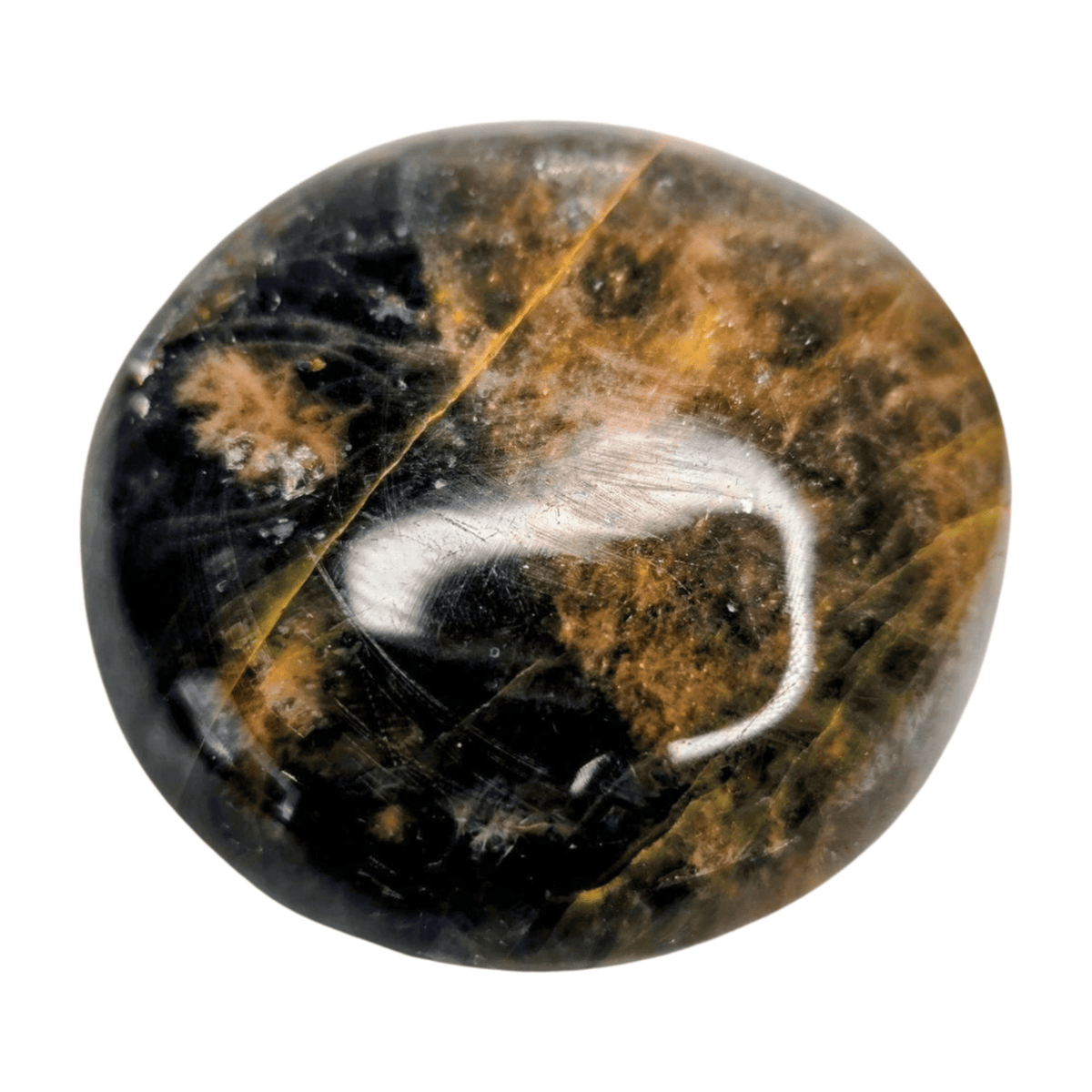 Black Moonstone Palm Stone