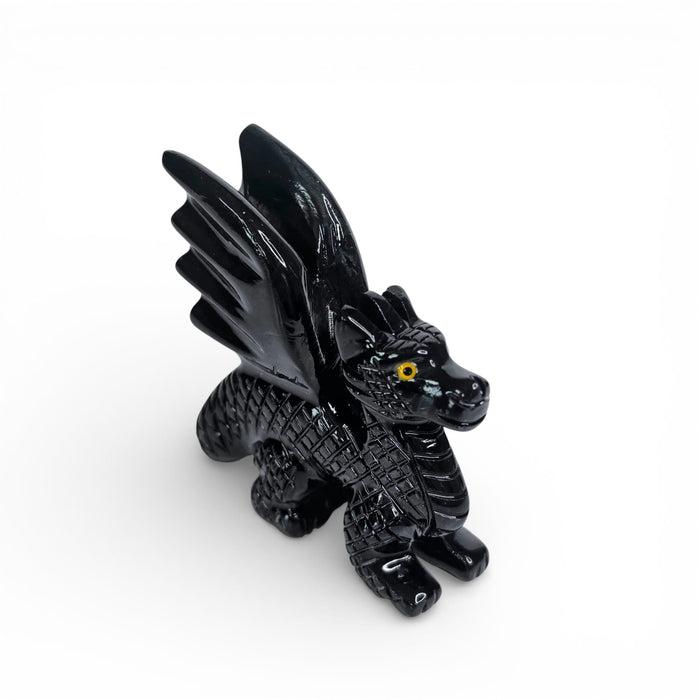 Black Onyx Dragon with Wings