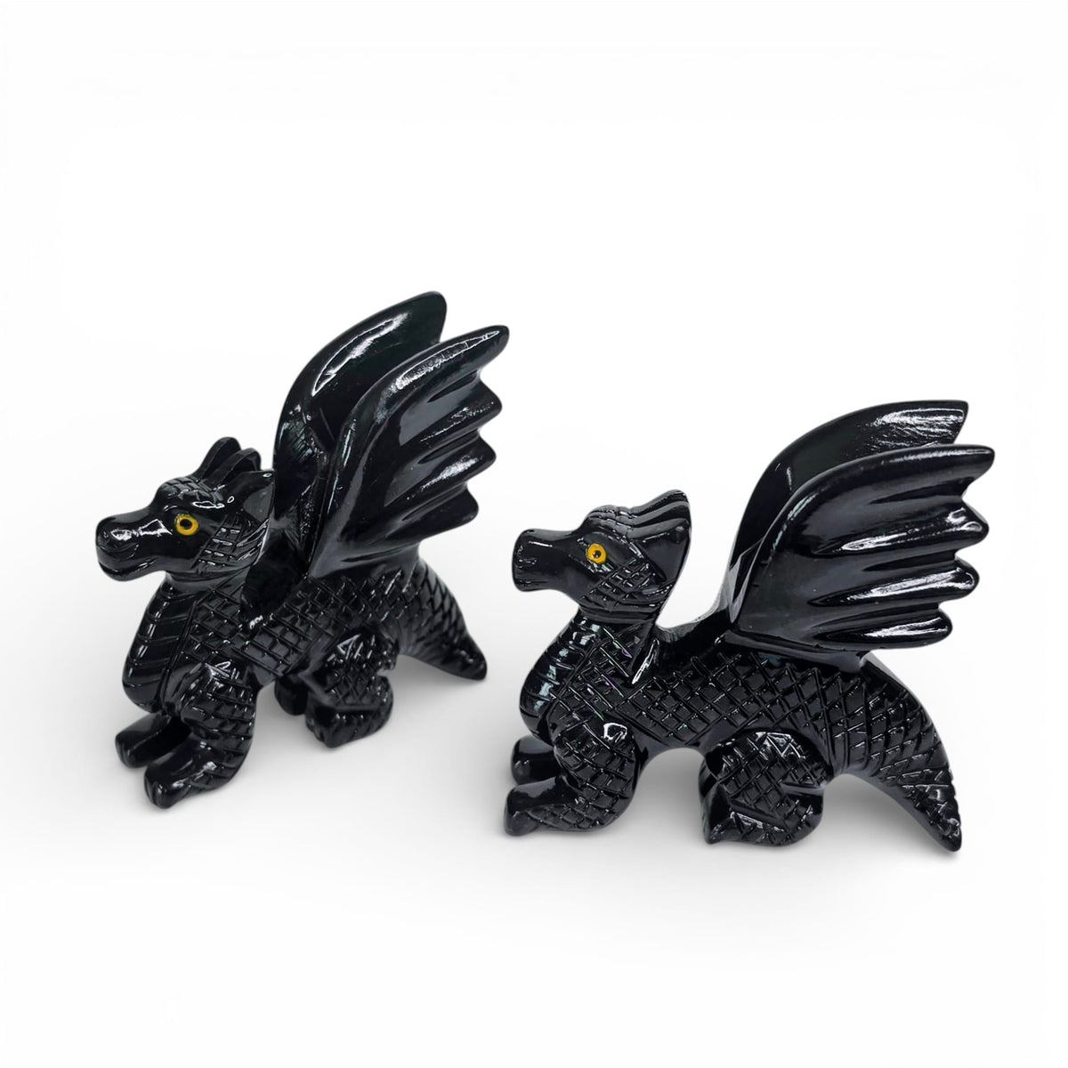 Black Onyx Dragon with Wings
