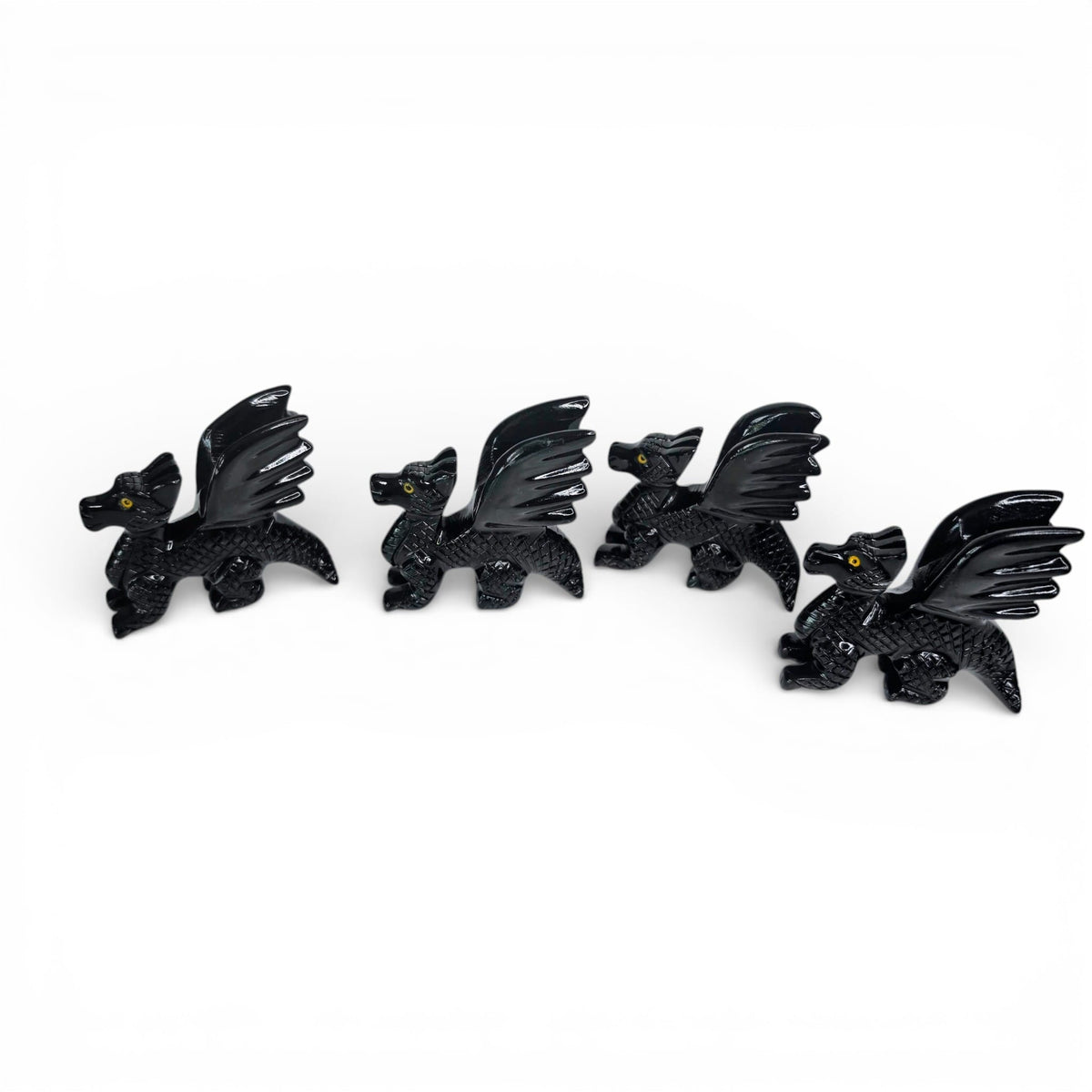 Black Onyx Dragon with Wings