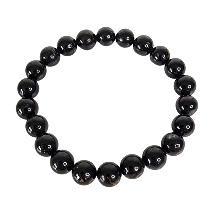 Black Tourmaline Beaded Bracelet (8mm)