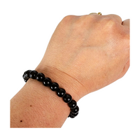 Black Tourmaline Beaded Bracelet (8mm)