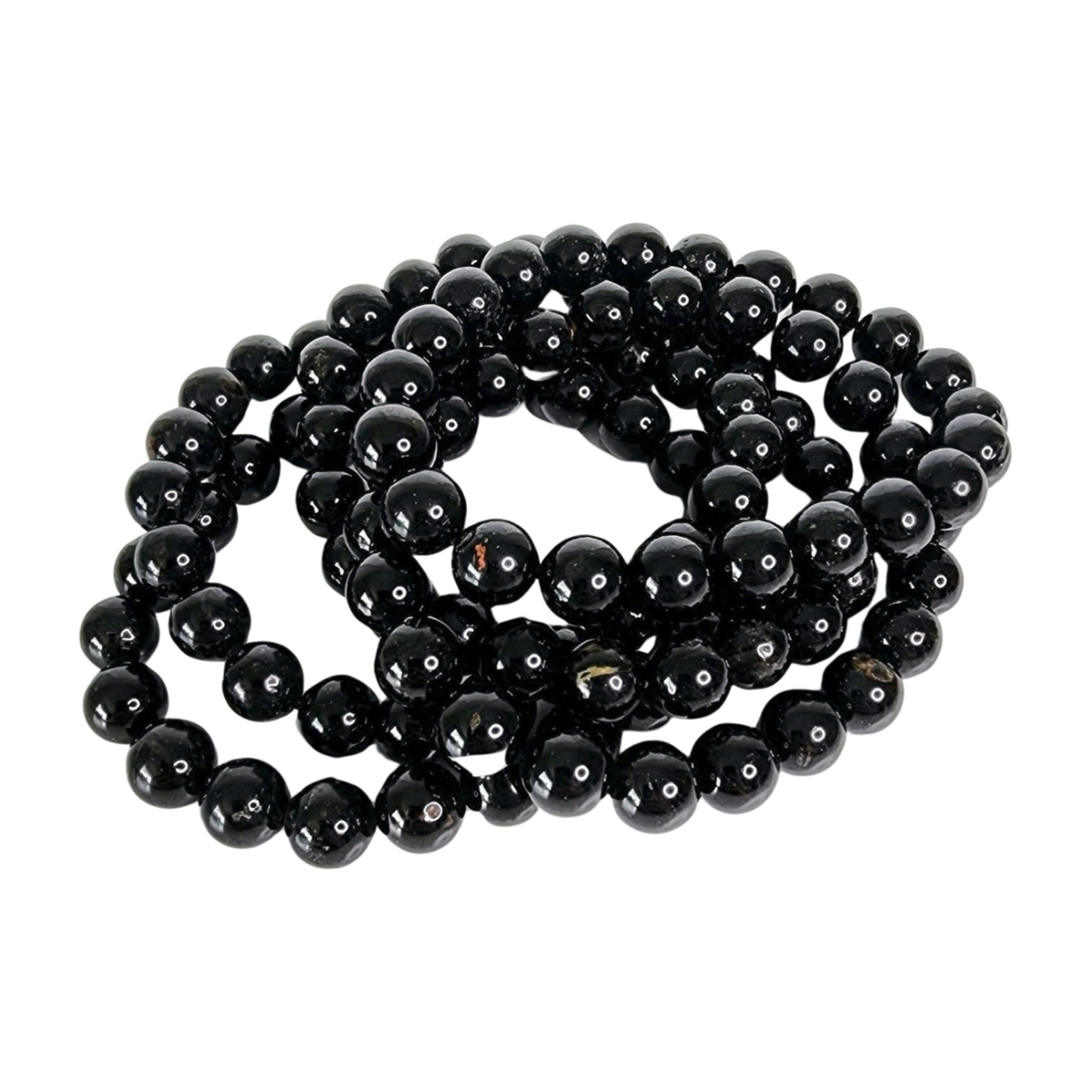 Black Tourmaline Beaded Bracelet (8mm)