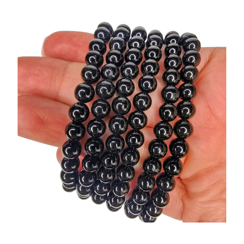 Black Tourmaline Bracelet - 6mm Beads