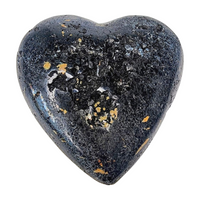 Black Tourmaline Heart with Druzy