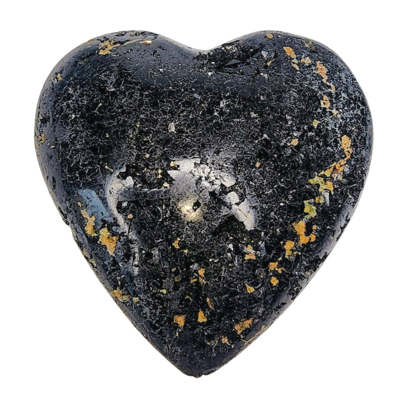 Black Tourmaline Heart with Druzy