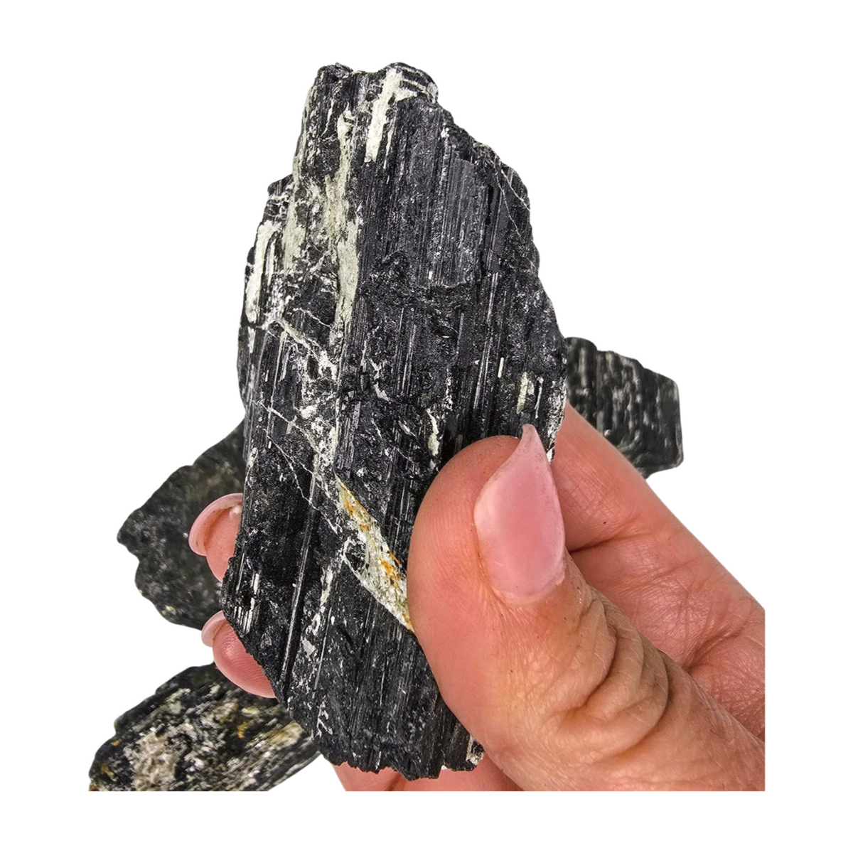 Black Tourmaline with Muscovite Mica Specimen