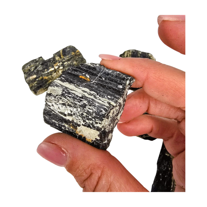 Black Tourmaline with Muscovite Mica Specimen