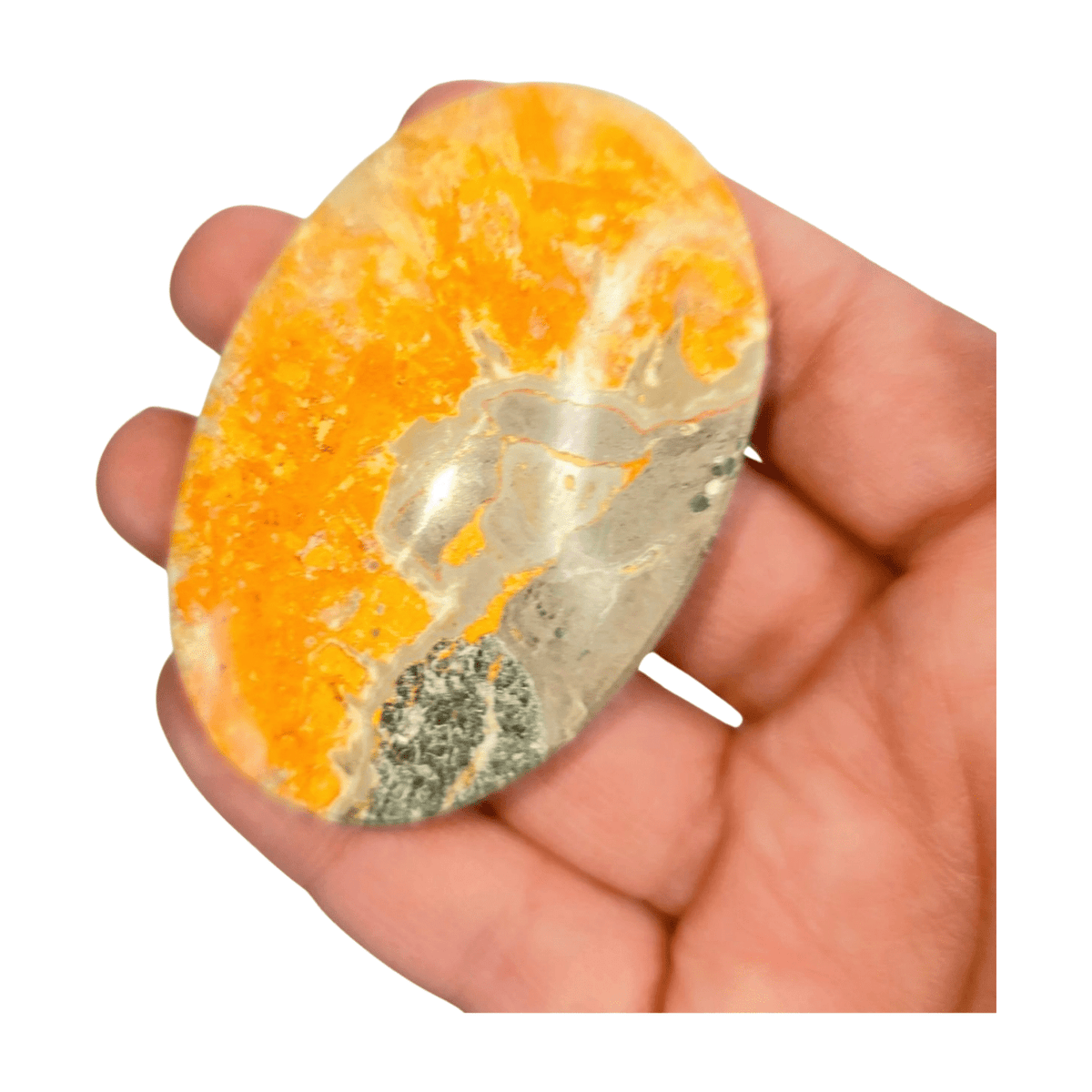 Bumblebee Jasper Palm Stone