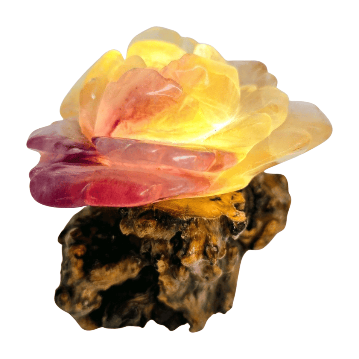 Candy Fluorite Rose with Lamp