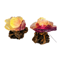 Candy Fluorite Rose with Lamp