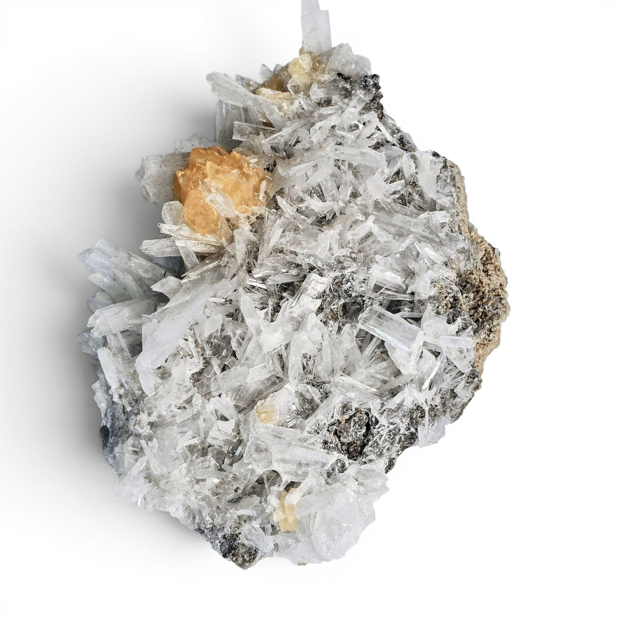 White Celestite with Calcite Specimen
