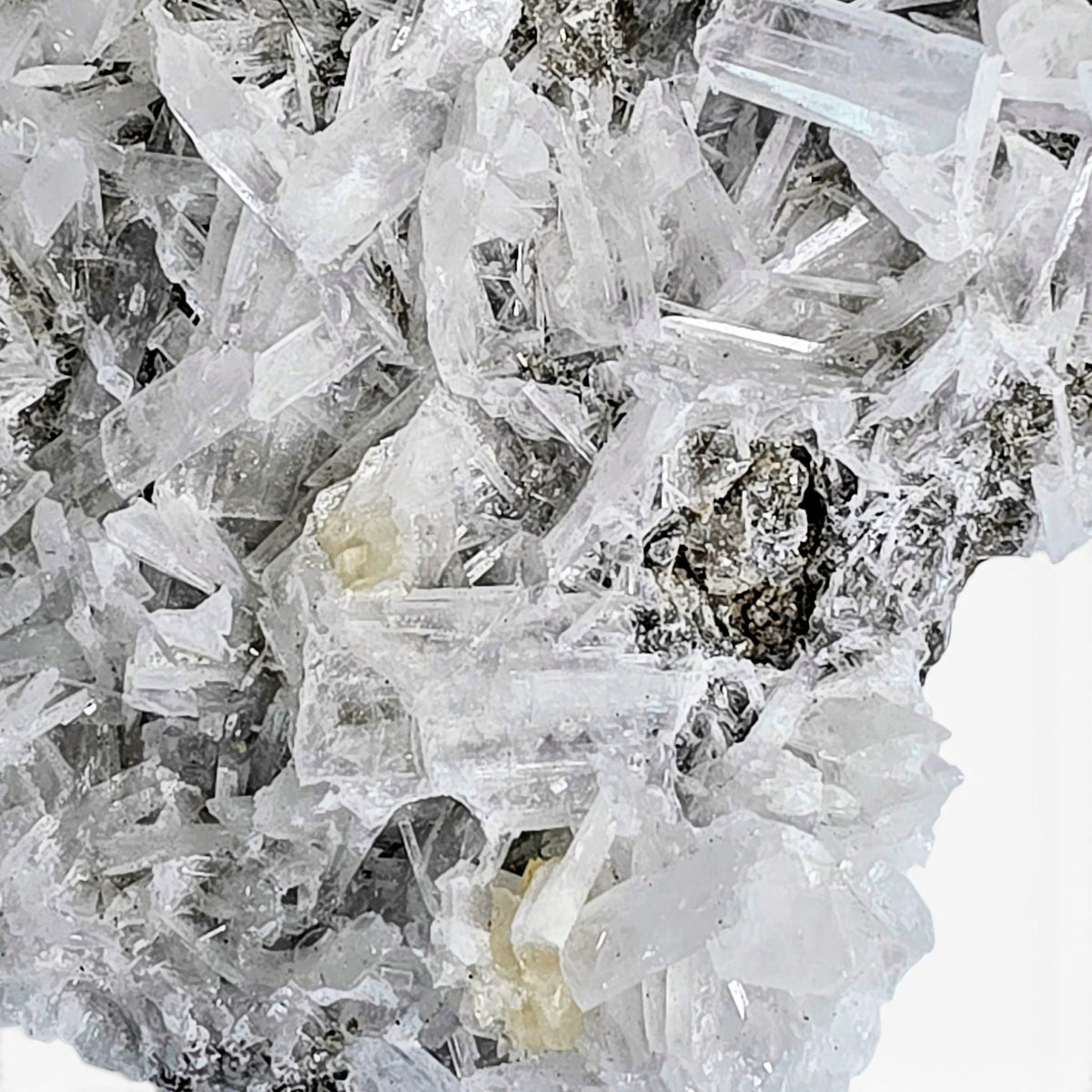White Celestite with Calcite Specimen