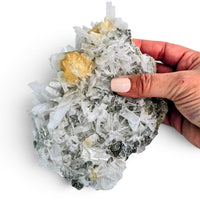 White Celestite with Calcite Specimen