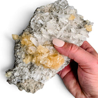 White Celestite with Calcite Specimen