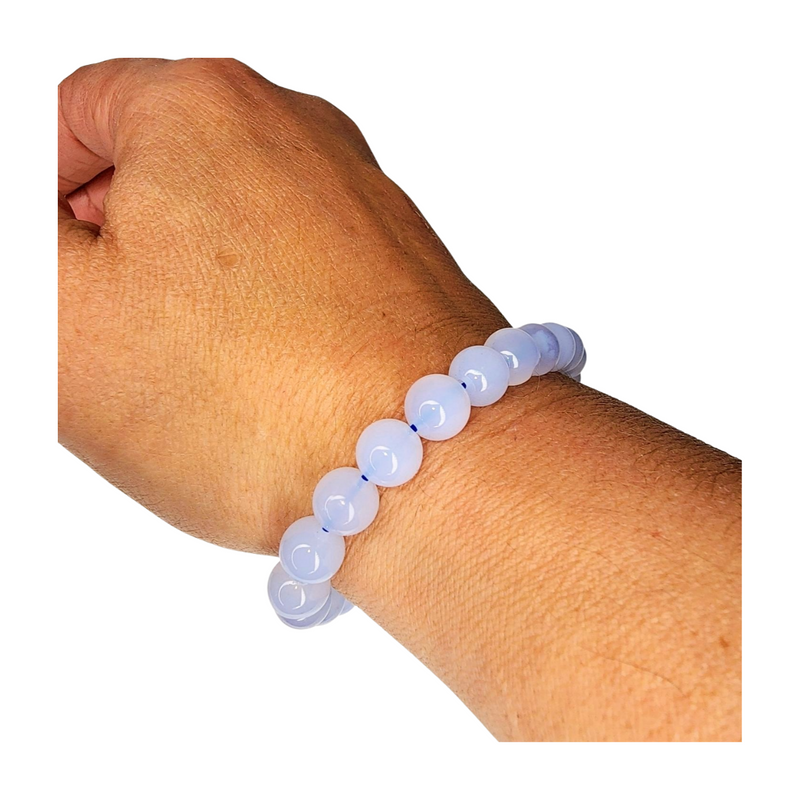 Chalcedony Beaded Bracelet