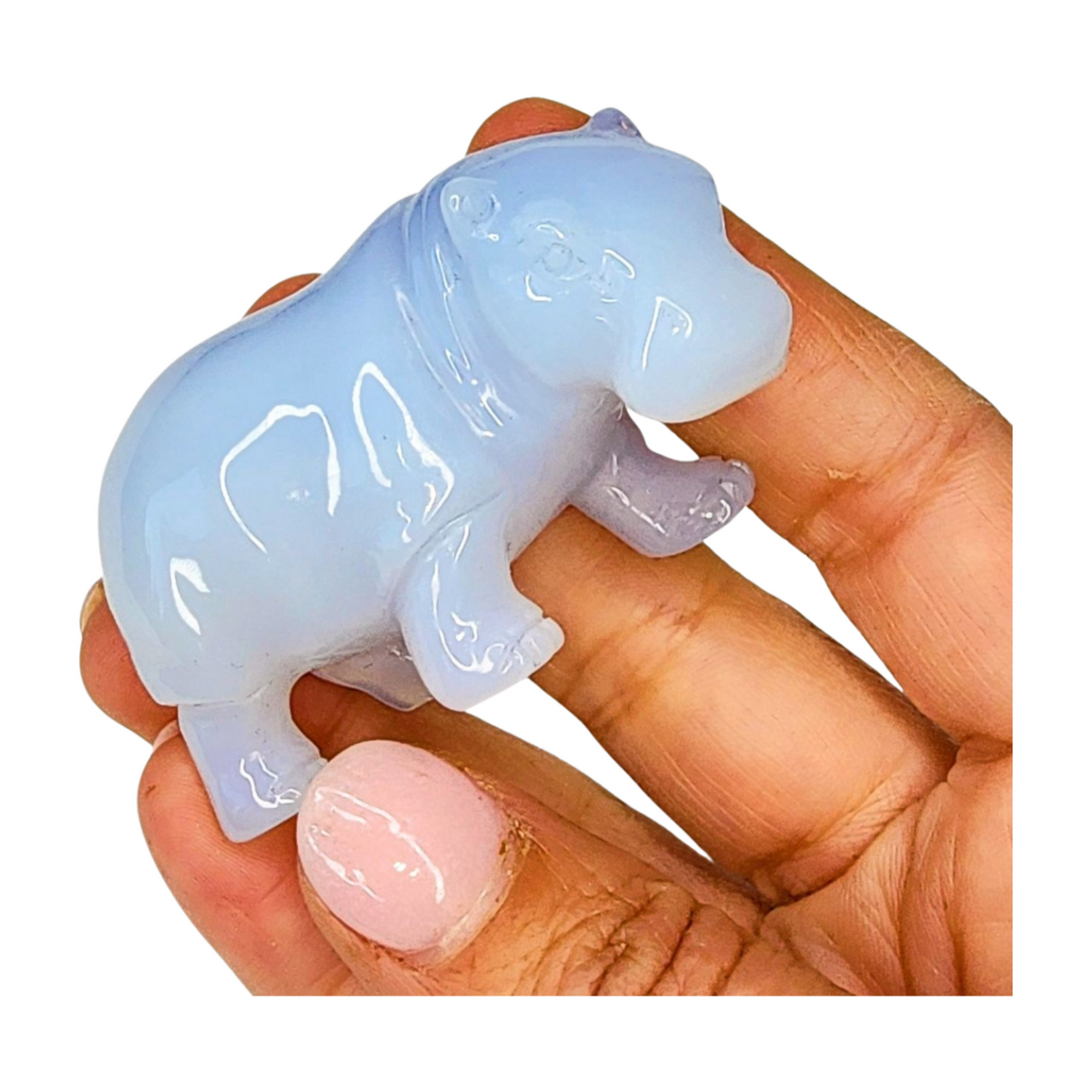 Chalcedony Hippo - Small