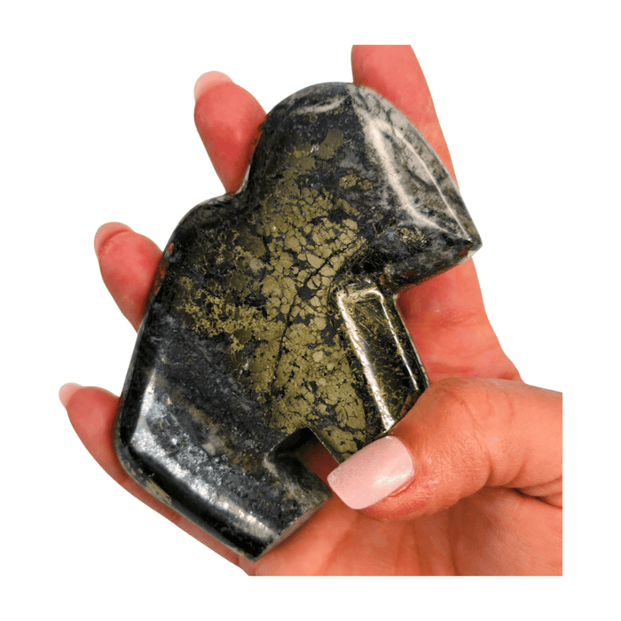 Chalcopyrite Buffalo with Covelite and Quartz