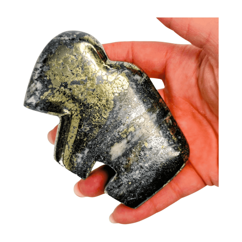Chalcopyrite Buffalo with Covelite and Quartz