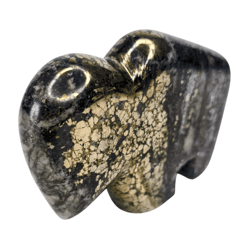 Chalcopyrite Buffalo with Covelite and Quartz