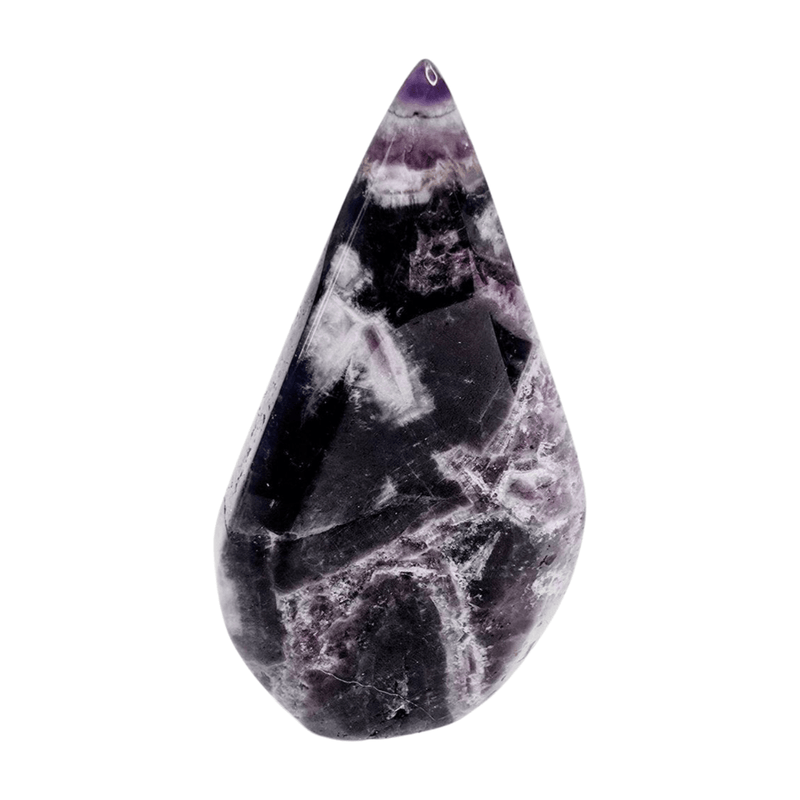 Chevron Amethyst Tear Drop