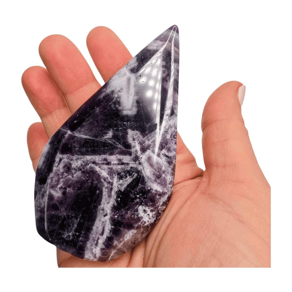 Chevron Amethyst Tear Drop