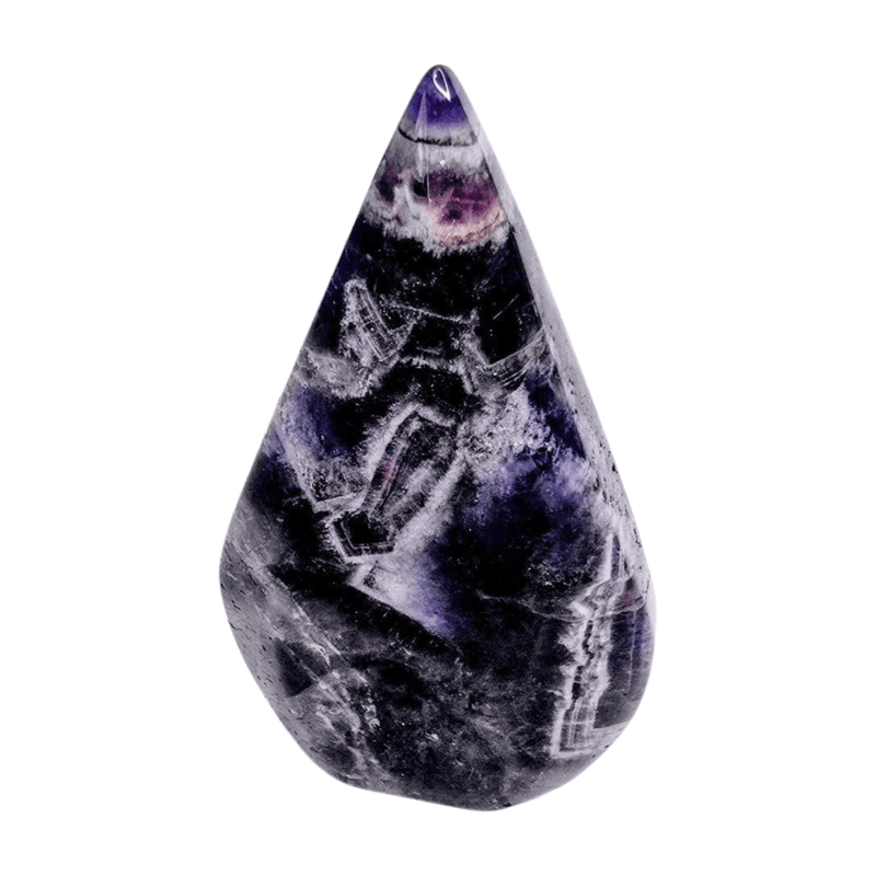 Chevron Amethyst Tear Drop