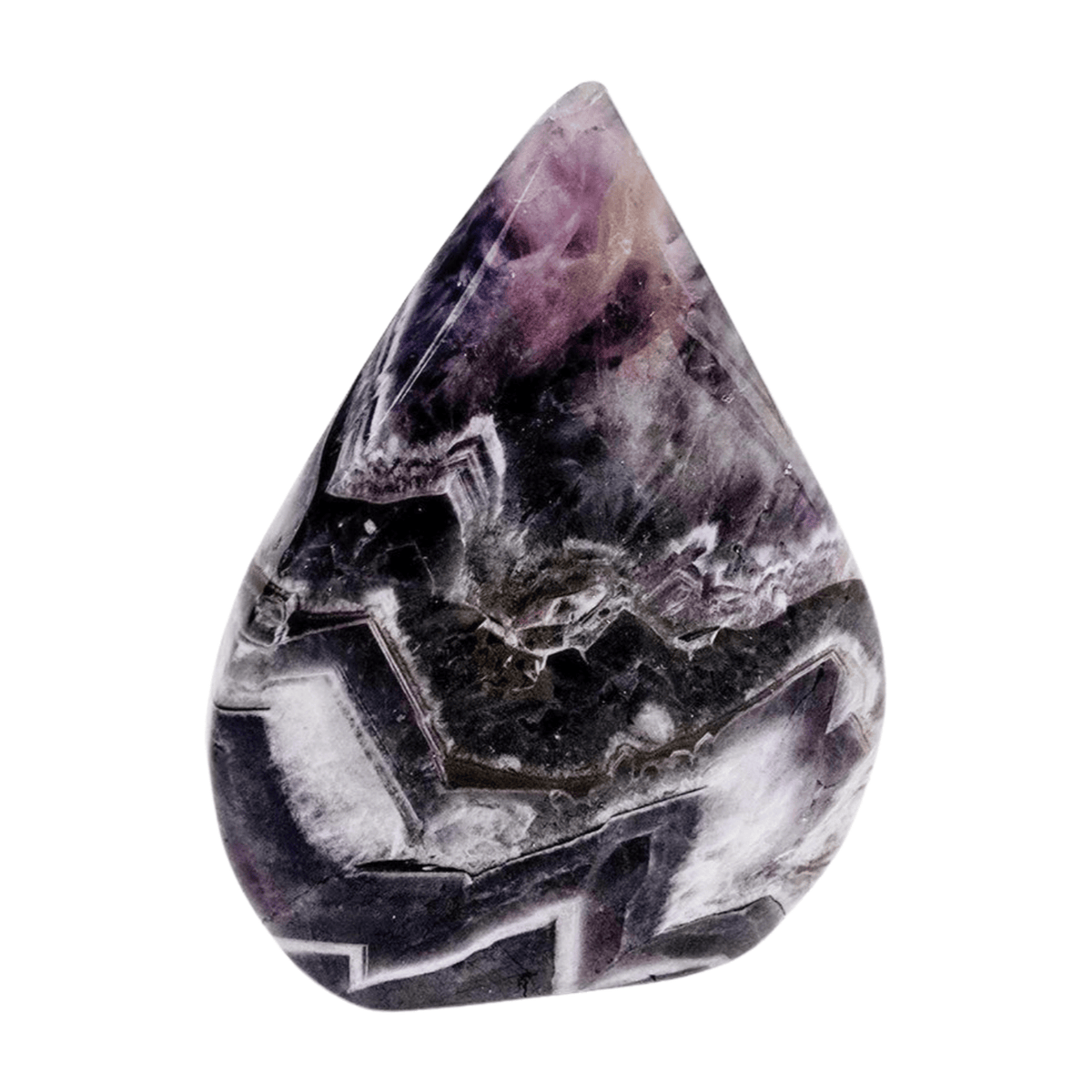 Chevron Amethyst Tear Drop