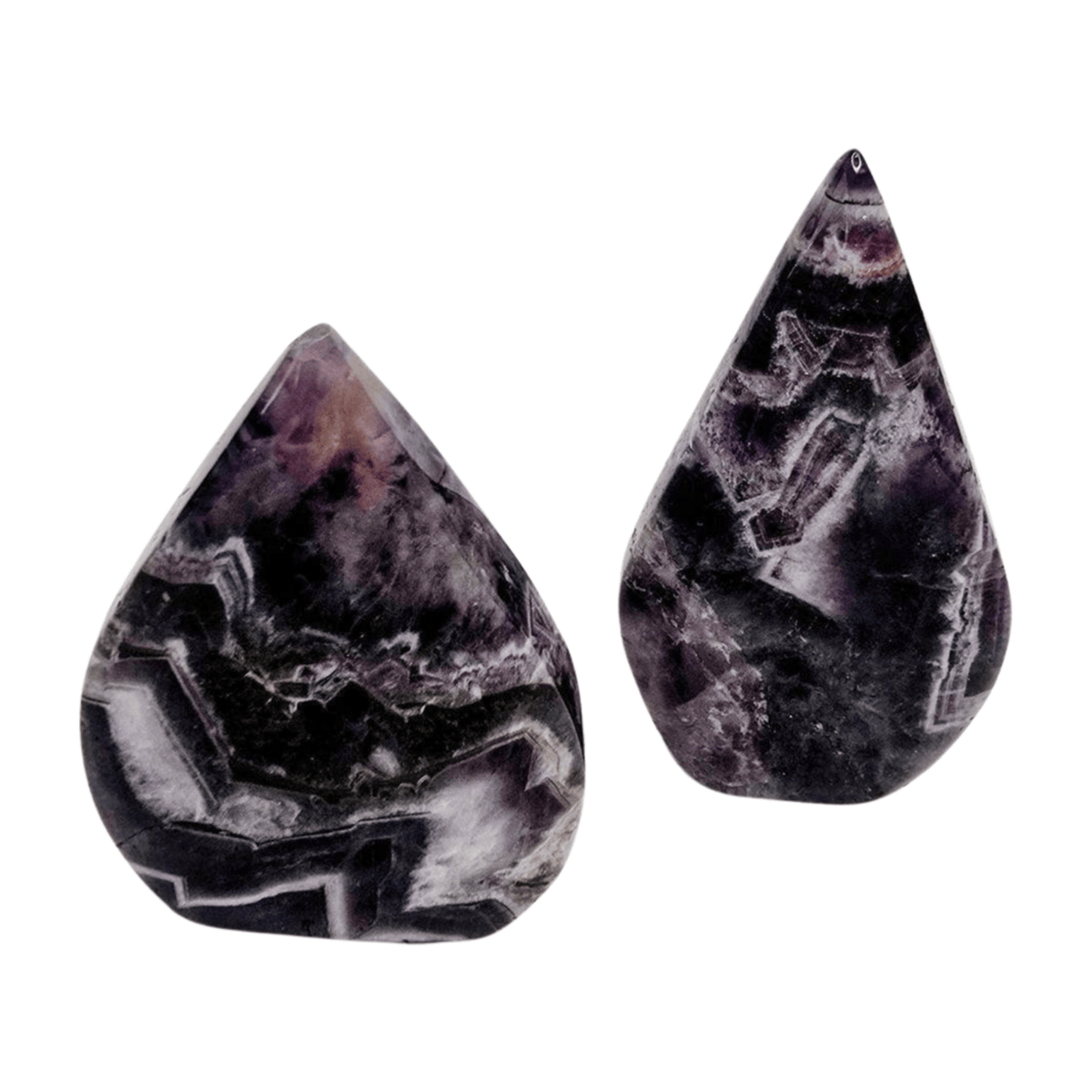 Chevron Amethyst Tear Drop