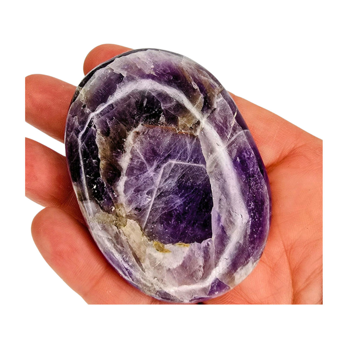 Chevron Amethyst Palm Stone