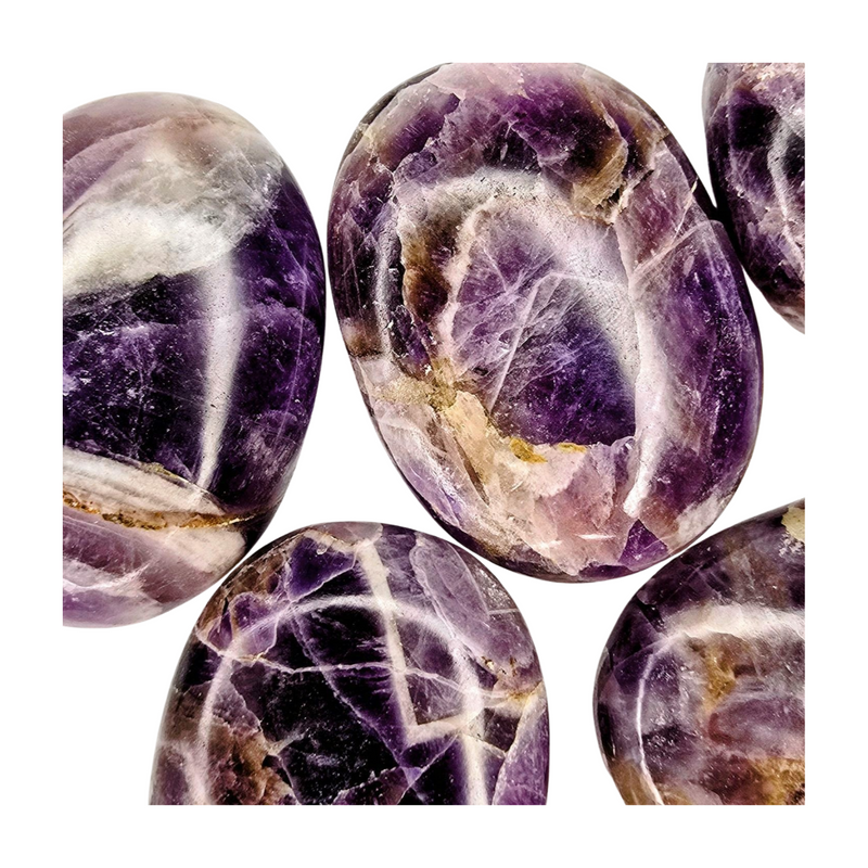 Chevron Amethyst Palm Stone