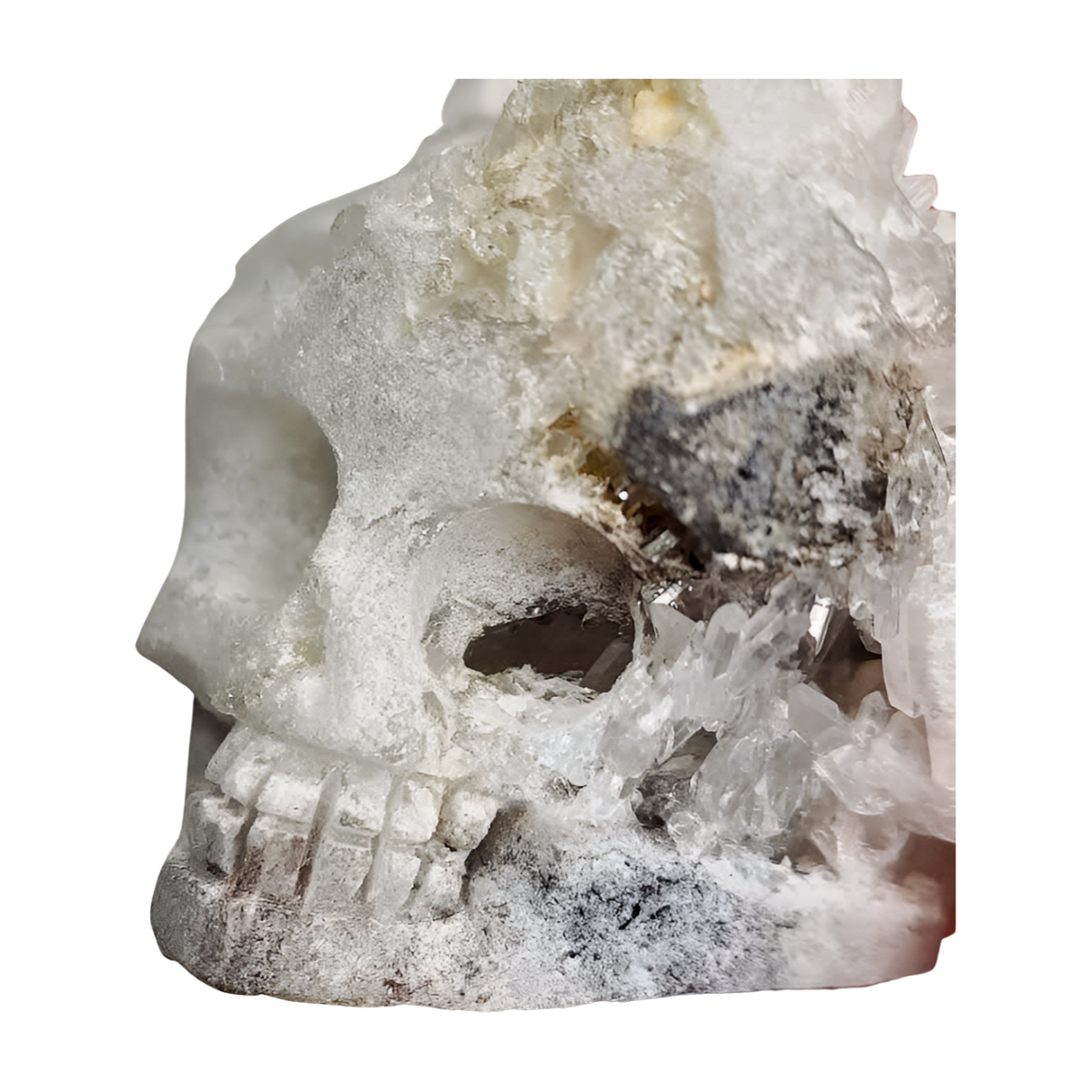 Clear Quartz Cluster Skull - Small