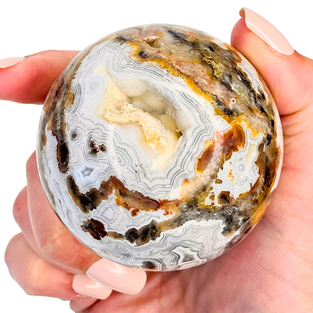Crazy Lace Agate Sphere