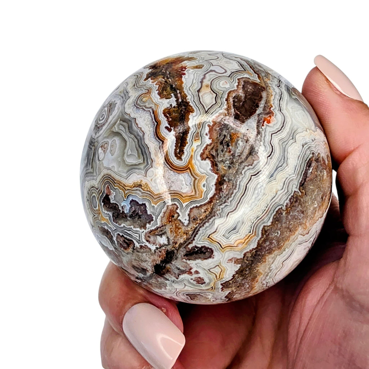 Crazy Lace Agate Sphere