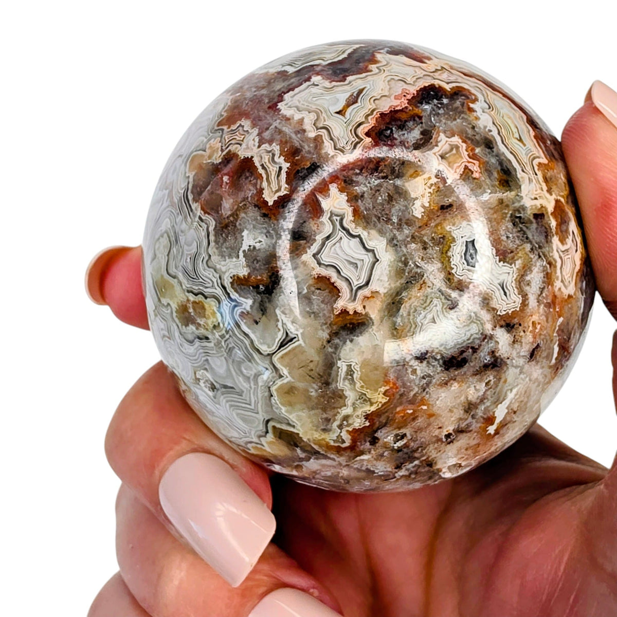 Crazy Lace Agate Sphere