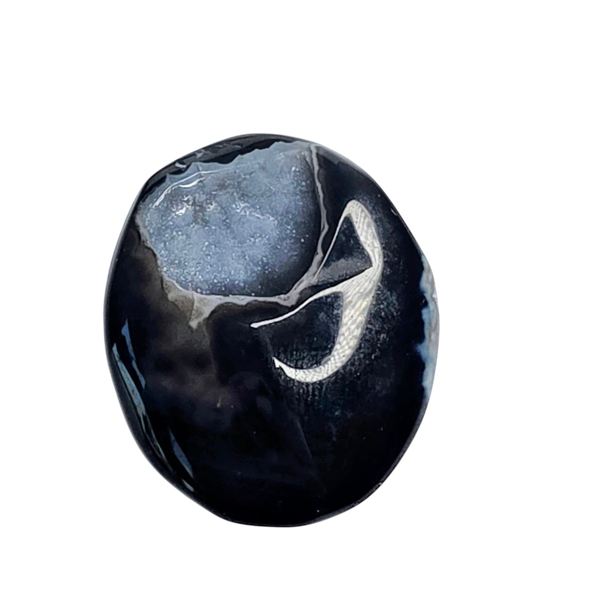Druzy Black Agate Pocket Stone
