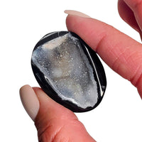Druzy Black Agate Pocket Stone